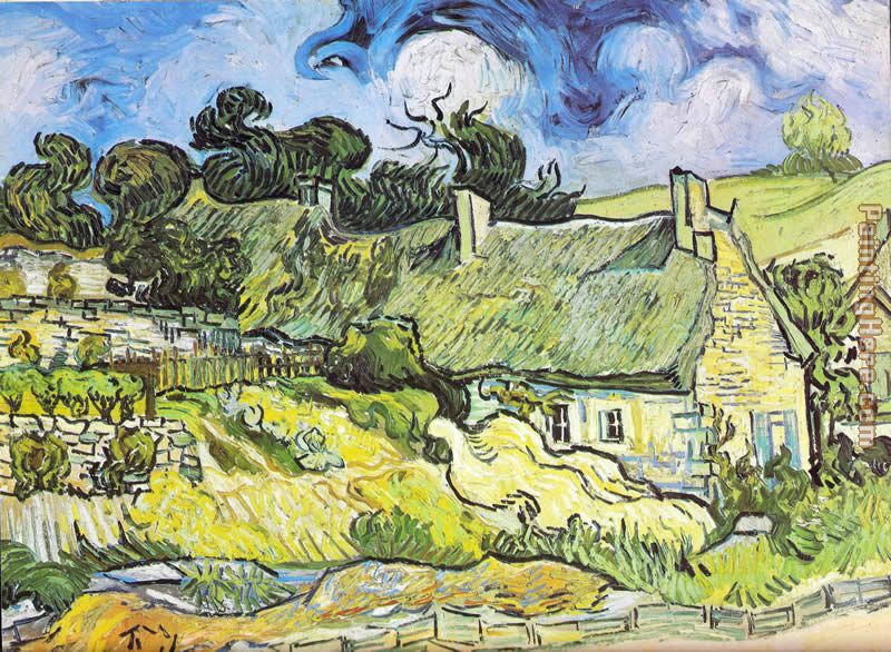 Chaumes de Cordeville Auvers-sur-Oise 1890 painting - Vincent van Gogh Chaumes de Cordeville Auvers-sur-Oise 1890 art painting